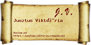 Jusztus Viktória névjegykártya