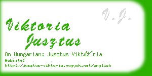 viktoria jusztus business card